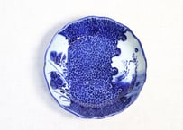 明治前期紙刷山水と菊図なます皿