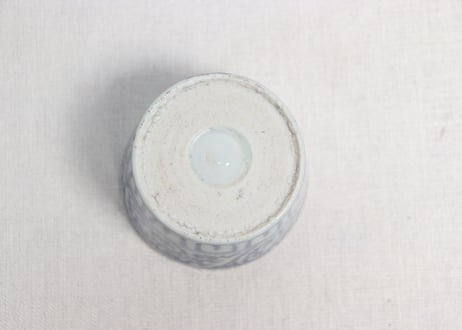 江戸幕末染付蛸唐草図猪口