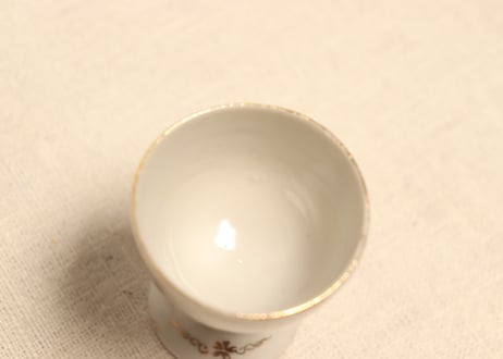 明治後期～大正色絵菊図エッグスタンド