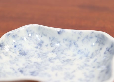 江戸中期紙刷古印判稲束柄糸巻型小皿➃ 高台ホツ