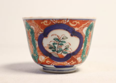 明治前期色絵萩図向付