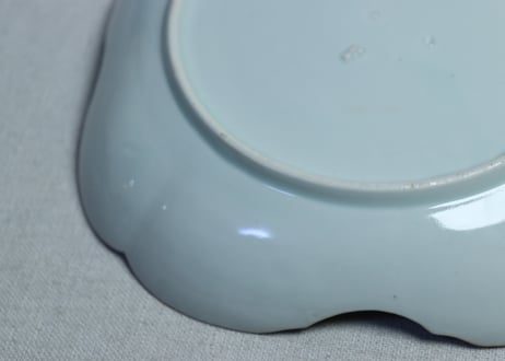 江戸中期色絵馬図四弁通り物7寸変形皿 　5客組
