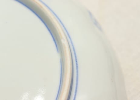 明治前期色絵高砂図通り物7寸皿