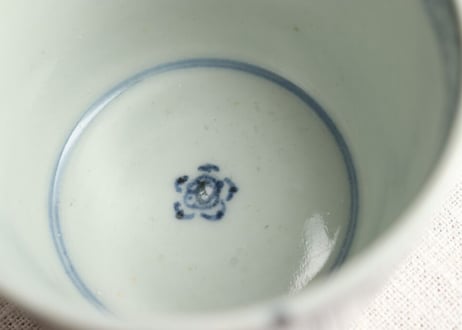 江戸後期染付竹林図大猪口