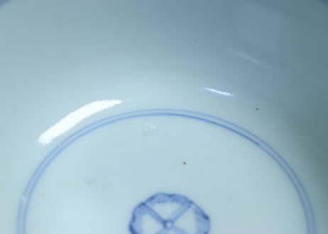 江戸後期稲束図蓋茶碗