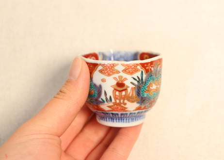 明治前期色絵兎図通り物小向付
