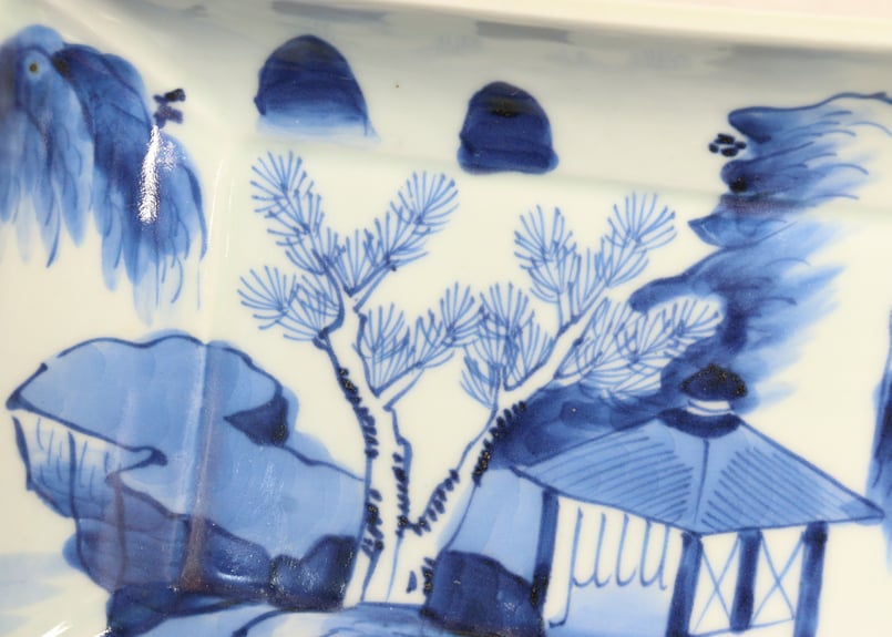 江戸幕末染付山水図長皿 | 吉祥寺PukuPuku