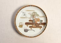 明治前期九谷焼色絵高砂図通り物小皿