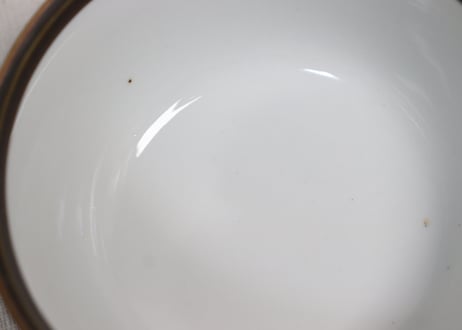 明治前期九谷焼色絵松鶴図通り物蒸茶碗