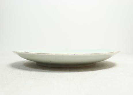 明治後期～大正銅判色絵牡丹と水仙図７寸皿①
