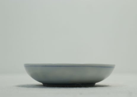 明治後期~大正銅判船と兎図小皿