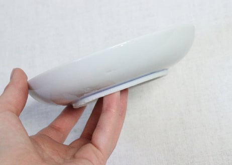 明治後期～大正染付竹林雀図小皿