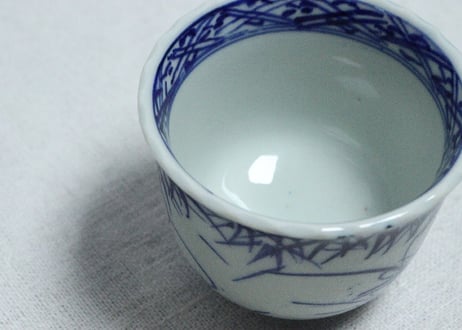 明治前期染付竹林図向付