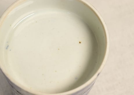 明治前期紙刷捻子に幾何学と桐図三段重 小ぶり 少甘手②