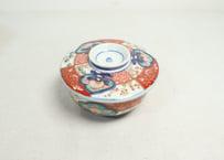 明治前期色絵市松に松竹梅図蒸茶碗①