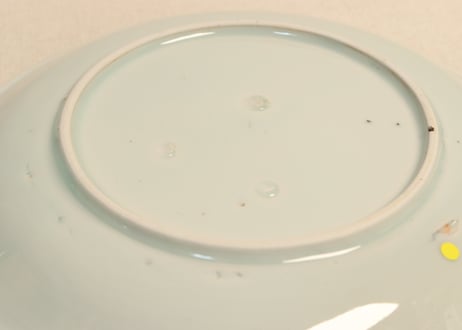江戸幕末染付八方に釧図６寸皿②フリモノ,窯傷