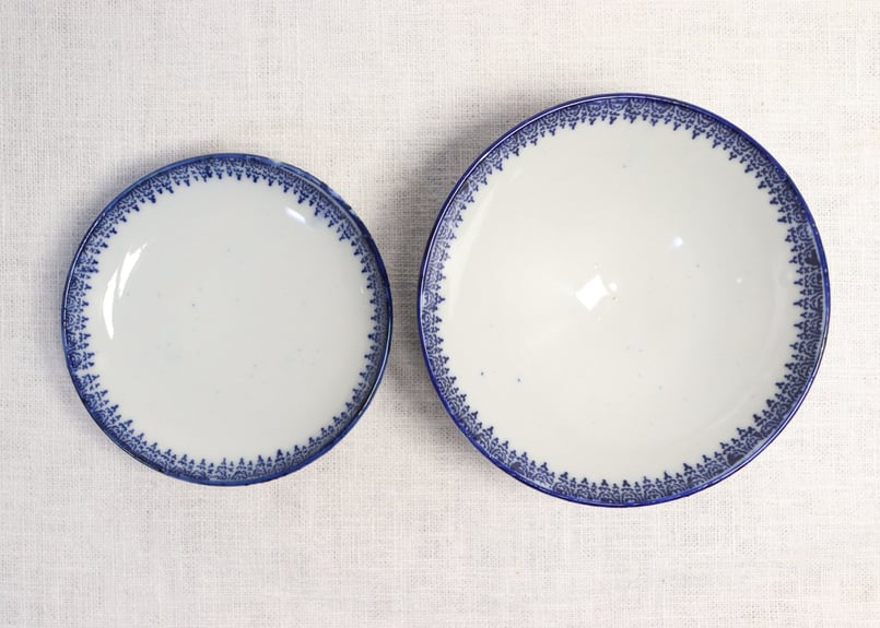 明治前期紙刷微塵唐草図蓋茶碗 | 吉祥寺PukuPuku