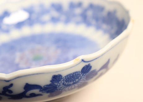 明治後期～大正銅判菊図大なます皿
