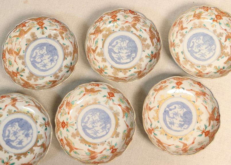 明治前期色絵松鶴図なます皿 | 吉祥寺PukuPuku