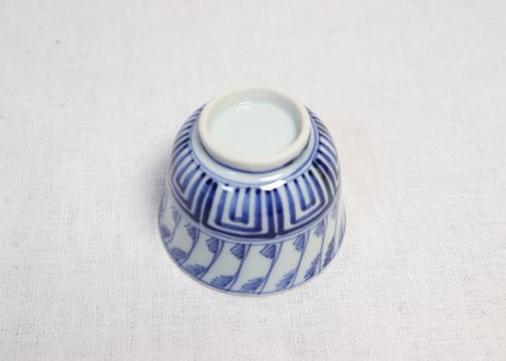 明治前期染付ススキ図向付