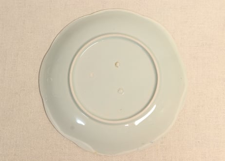 江戸幕末染付八方に釧図６寸皿①フリモノ