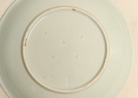 江戸幕末染付柳に瓢箪図9寸皿