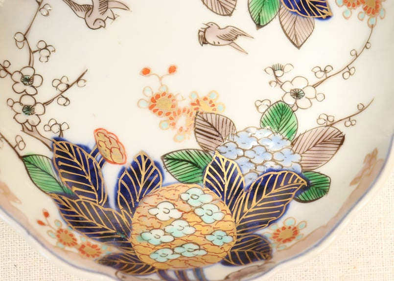 明治前期色絵紫陽花図通り物なます皿 | 吉祥寺PukuPuku