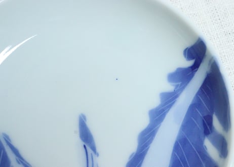 明治後期～大正染付芭蕉図小皿