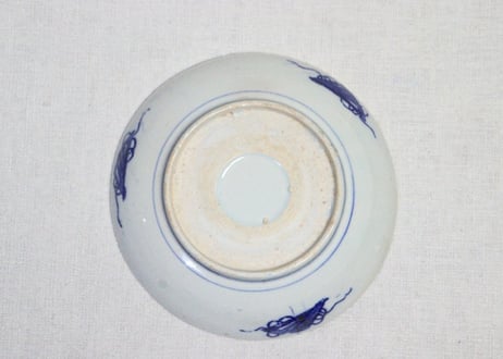 明治後期~大正銅判鶴亀図5寸皿