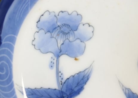明治前期染付芥子図なます皿