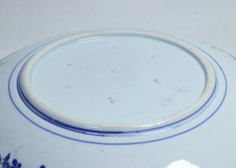 明治前期紙刷四方に菊と牡丹図②薄め
