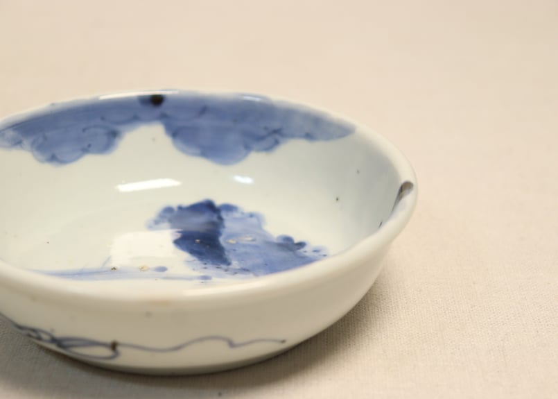 江戸幕末染付山水図春寒鉢② フリモノ | 吉祥寺PukuPuku