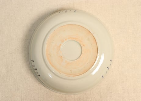 江戸幕末染付巻物と竹の子掘り図春寒鉢①