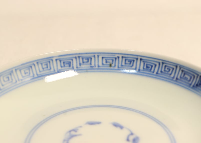 江戸幕末染付線描き三方に花図蓋茶碗 5客組 | 吉祥寺PukuPuku