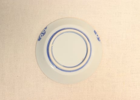明治後期～大正銅判雪と丸文散らし図小皿①濃いめ
