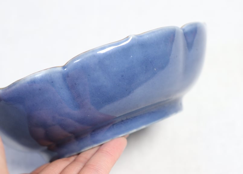 江戸後期瑠璃釉金彩アザミ図六弁なます皿 | 吉祥寺PukuPuku