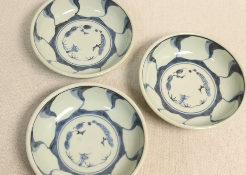 江戸後期染付捻子文なます皿 少甘手 | 吉祥寺PukuPuku