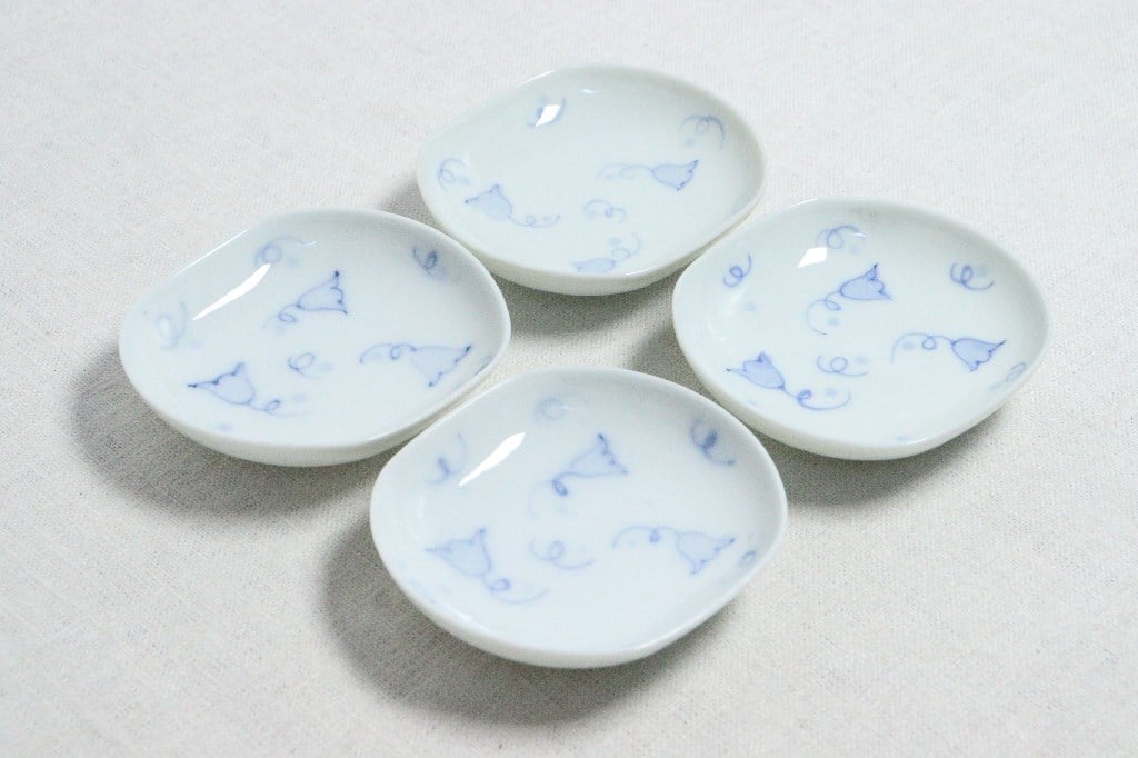 ★大正~昭和初期★　染付ナズナ文小碗　2個組 ☆大正~昭和初期☆ 染付ナズナ文小碗 2個組