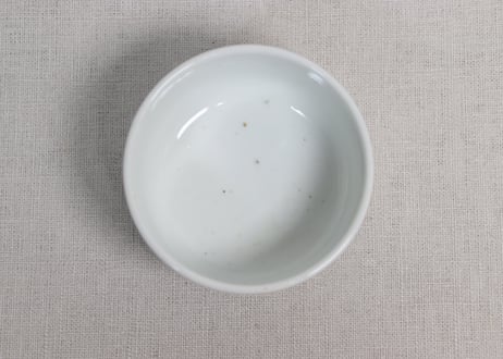 明治前期染付月に鳥図湯呑　黒点,フリモノ