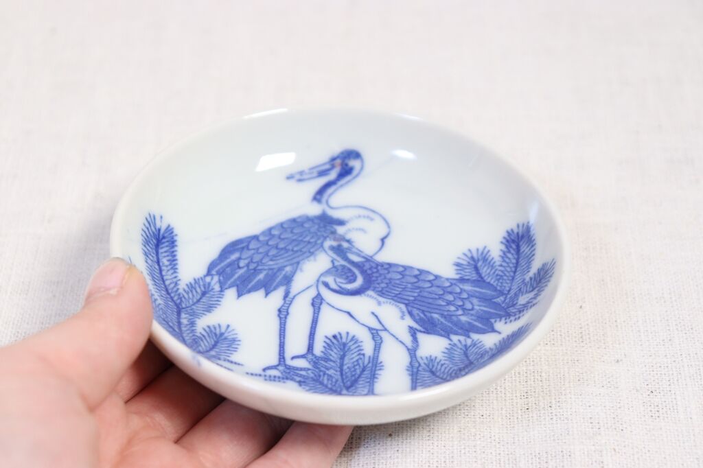 明治後期~大正銅判松鶴図小皿 | 吉祥寺PukuPuku