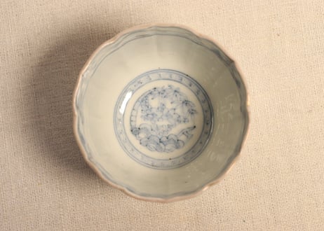 明治前期色絵松竹梅に人物図通り物向付