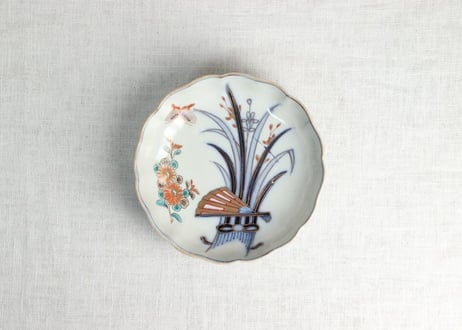色絵　唐草文なます、小皿、飯碗セット 向付・なます皿｜アンティーク伊万里や九谷など色絵・染付の小鉢・取り