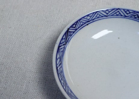 明治前期染付松竹梅図飯茶碗