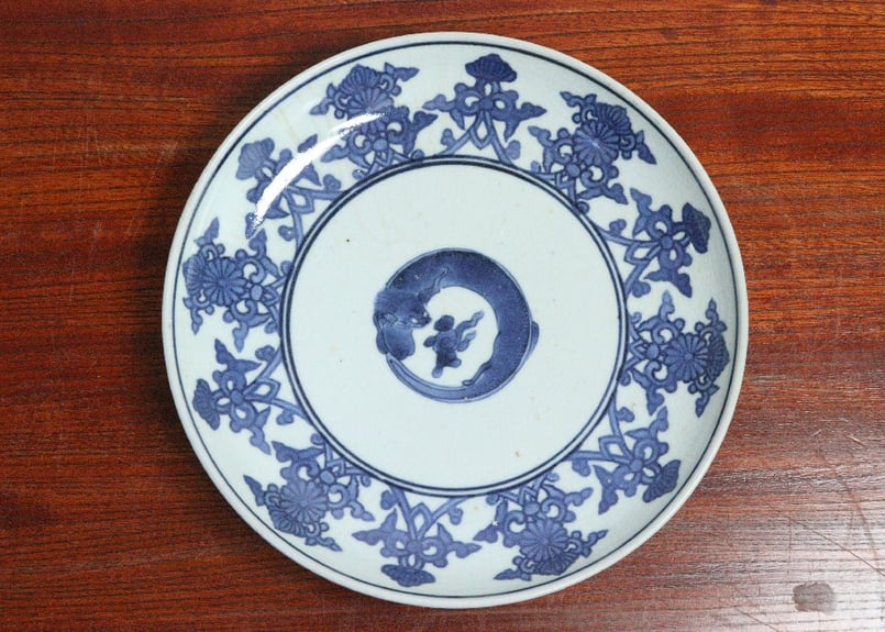 くらわんか小碗　コンニャク印判 くらわんか小碗 コンニャク印判