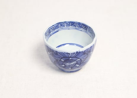 明治前期ベロ藍牡丹図向付