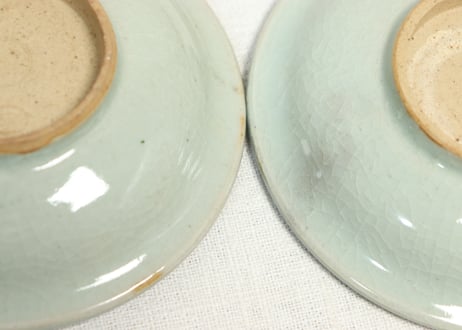 明治後期～大正犬山焼桜と紅葉図小皿①鮮やか