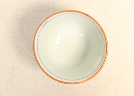 江戸幕末染付山水図向付