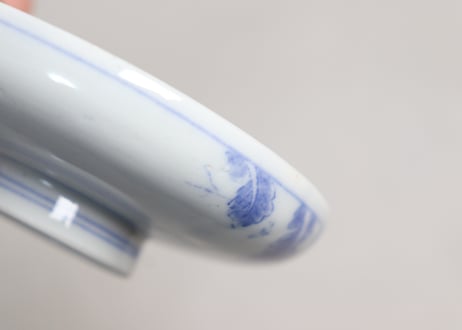 明治後期～大正銅判鼠大根図蓋茶碗①