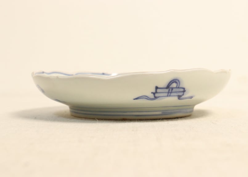 明治前期色絵桜と龍図5寸皿②少かたつき | 吉祥寺PukuPuku