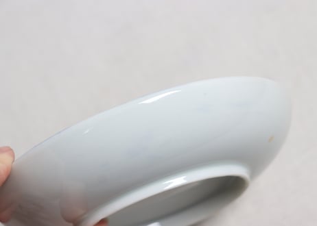 明治後期～大正銅判蛤図5寸皿①かたつき
